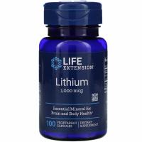 Оротат лития (Lithium) 1,000 mcg Life Extension, 100 вегетерианских капсул