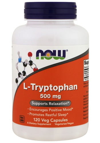 L-Триптофан Нау Фудс (L-Tryptophan Now Foods), 500 мг, 120 капсул