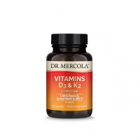 Витамин Д3 и К2 низкая доза (Vitamins D3 & K2 Low Dose), Dr. Mercola, 30 капсул