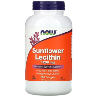 Лецитин из подсолнечника (Sunflower Lecithin), 1200 мг, 200 капсул