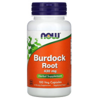 Корень лопуха Нау Фудс (Burdock Root Now Foods), 430 мг, 100 капсул