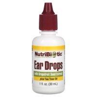 Ушные капли с экстрактом косточек грейпфрута и маслом чайного дерева (Ear Drops), NutriBiotic, 30 мл