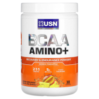 Амино+ порошок для восстановления и выносливости (BCAA Amino +) манго и ананас, USN, 273 грамма (9,63 унции)