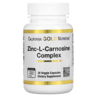 Комплекс с цинк-L-карнозином (Zinc-L-Carnosine Complex), California Gold Nutrition, 30 вегетарианских капсул