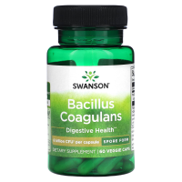 Бациллы Коагулянты (Bacillus Coagulans) 6 млрд КОЕ, Swanson, 60 вегетарианских капсул