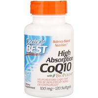 Коэнзим Q10 с высокой степенью всасывания с BioPerine Доктор’с Бест(Doctor’s Best) 100 мг,120 капсул