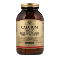 Кальций 600 из раковин устриц с Витамином Д3 (Calcium 600 from Oyster Shell with Vitamin D3), SOLGAR, 240 таблеток
