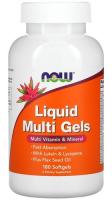 Мягкие таблетки с жидкими мультивитаминами Нау Фудс (Liquid Multi Gels Now Foods), 180 мягких таблеток