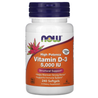 Витамин Д3 Нау Фудс (Vitamin D3 Now Foods), 5,000 МЕ, 240 капсул