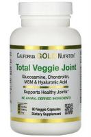 Глюкозамин, хондроитин, МСМ и гиалуроновая кислота для вегетарианцев California Gold Nutrition, 90 растительных капсул