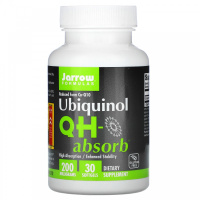 Убихинол (Ubiquinol QH-Absorb) 200 мг, Jarrow Formulas, 30 гелевых капсул