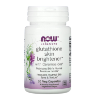 Осветлитель кожи с глутатионом (Solutions Glutathione Skin Brightener), Now Foods, 30 вегетарианских капсул