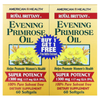 Масло вечерней примулы (Evening Primrose Oil) 1300 мг, American Health, 120 гелевых капсул