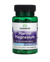 Морской магний (Marine Magnesium) 200 мг, Swanson, 60 вегетарианских капсул