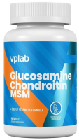Глюкозамин с Хондроитином и МСМ (Glucosamine Chondroitin MSM), VPLab, 90 таблеток