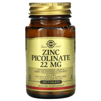 Пиколинат цинка Солгар 22 мг (Zinc Picolinate Solgar 22 mg) - 100 таблеток