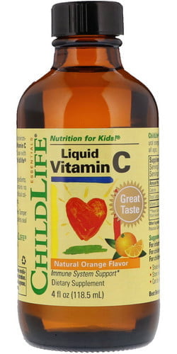Витамин C жидкий ChildLife, вкус натурального апельсина, 118,5 мл