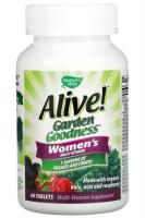 Мультивитамины для женщин Garden Goodness Nature's Way, Alive!, 60 таблеток