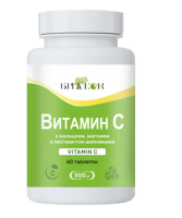   Витамин С + кальций, магний и экстракт шиповника (Vitamin C) 500 мг, Биакон, 60 таблеток