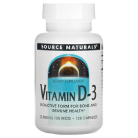 Витамин Д3 (Vitamin D3) 5000 МЕ, Source Naturals, 120 капсул