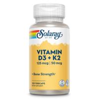 Витамин D3 и K2 Solaray D3 + K2 120 капсул