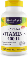 Витамин Е (Vitamin E) 400 МЕ, Healthy Origins, 180 гелевых капсул