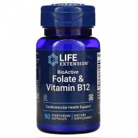 Биоактивный фолат и витамин B12 (BioActive Folate & Vitamin B12) Life Extension, 90 вегетарианских