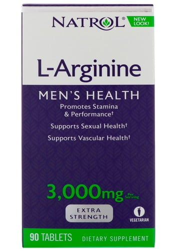 L-Аргинин Натрол (L-Arginine Natrol), 3000 мг, 90 таблеток