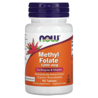 Метилфолат  Нау Фуд (Methyl Folate Now Food), 1000 мкг, 90 таблеток