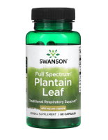 Листья подорожника полного спектра (Full Spectrum Plantain Leaf) 400 мг, Swanson, 60 капсул