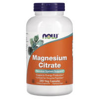 Магний Цитрат (Magnesium Citrate), Now Foods, 240 вегетарианских капсул