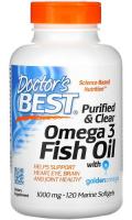Очищенный и прозрачный рыбий жир с Омега-3 Доктор’с Бест (Omega 3 Fish Oil Doctor’s Best), 1000 мг, 120 рыбно-желатиновых капсул