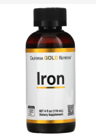 Железо (Iron), California Gold Nutrition, 118 мл (4 жидк. унции)