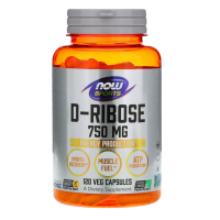 Д-Рибоза Нау Фудс (D-Ribose Now Foods) 750 мг, 120 вегетарианских капсул