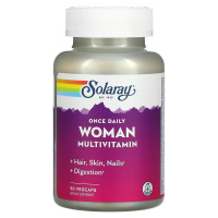 Мультивитамины для женщин, один раз в день (Once Daily, Woman Multivitamin), Solaray, 90 вегетарианских капсул