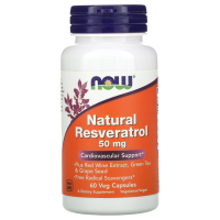 Ресвератрол натуральный Нау Фудс (Natural Resveratrol Now Foods), 60 капсул
