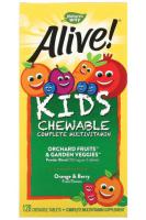 Детские мультивитамины, вкус апельсина и ягод Натурес Вэй Alive!, 120 жевательных таблеток