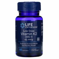 Витамин K2 (Low Dose Vitamin K2 (MK-7)) 45 mcg Life Extension, 90 гелевых капсул