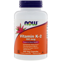 Витамин К-2 Нау Фудс (Vitamin К-2 Now Foods) 100 мкг, 250 вегетарианских капсул
