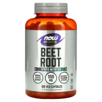 Спорт, Корень свеклы (Sports, Beet Root), 550 мг, Now Foods, 180 вегетарианских капсул