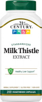Экстракт расторопши (Milk Thistle Extract), 21st Century, 200 вегетарианских капсул
