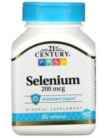 Селен (Selenium) 21st Century, 200 мкг, 60 капсул