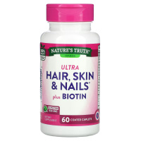 Волосы, Кожа, Ногти плюс Биотин (Ultra Hair, Skin & Nails plus Biotin), Nature's Truth, 60 капсул в оболочке
