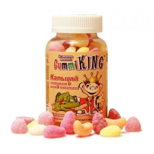 Gummi King Calcium+D3 - жевательный кальций с витамином Д3 для детей от 2 лет
