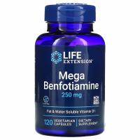 Бенфотиамин (Mega Benfotiamine) 250 mcg Life Extension, 120 вегетерианских капсул