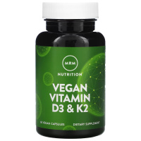 Витамин Д3 и К2 (Vitamin D3 & К2), 2500 МЕ, MRM Nutrition, 60 веганских капсул