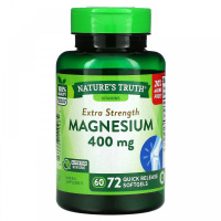 Магний Экстра Сила (Magnesium Extra Strength), 400 мг, Nature's Truth, 72 мягкие капсулы быстрого высвобождения