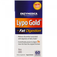 Липо Голд для переваривания жиров (Lypo Gold), Enzymedica, 60 капсул