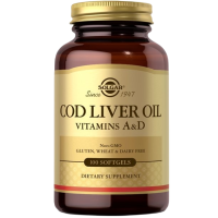 Жир из печени норвежской трески Солгар - Cod Liver Oil Solgar - 100 капсул
