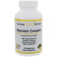 Силимарин Комплекс (Silymarin Complex) 300 мг, California Gold Nutrition, 120 вегетарианских капсул